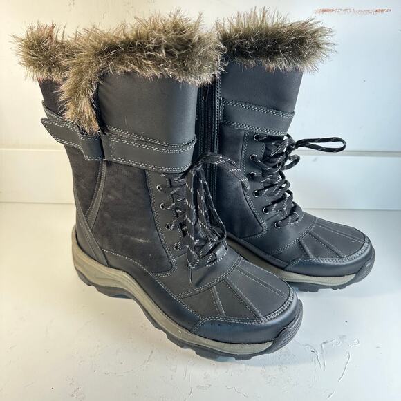 CLARKS Mazlin West womans fur‎ lined snow boots womans 9 M snowy weather - Picture 2 of 11